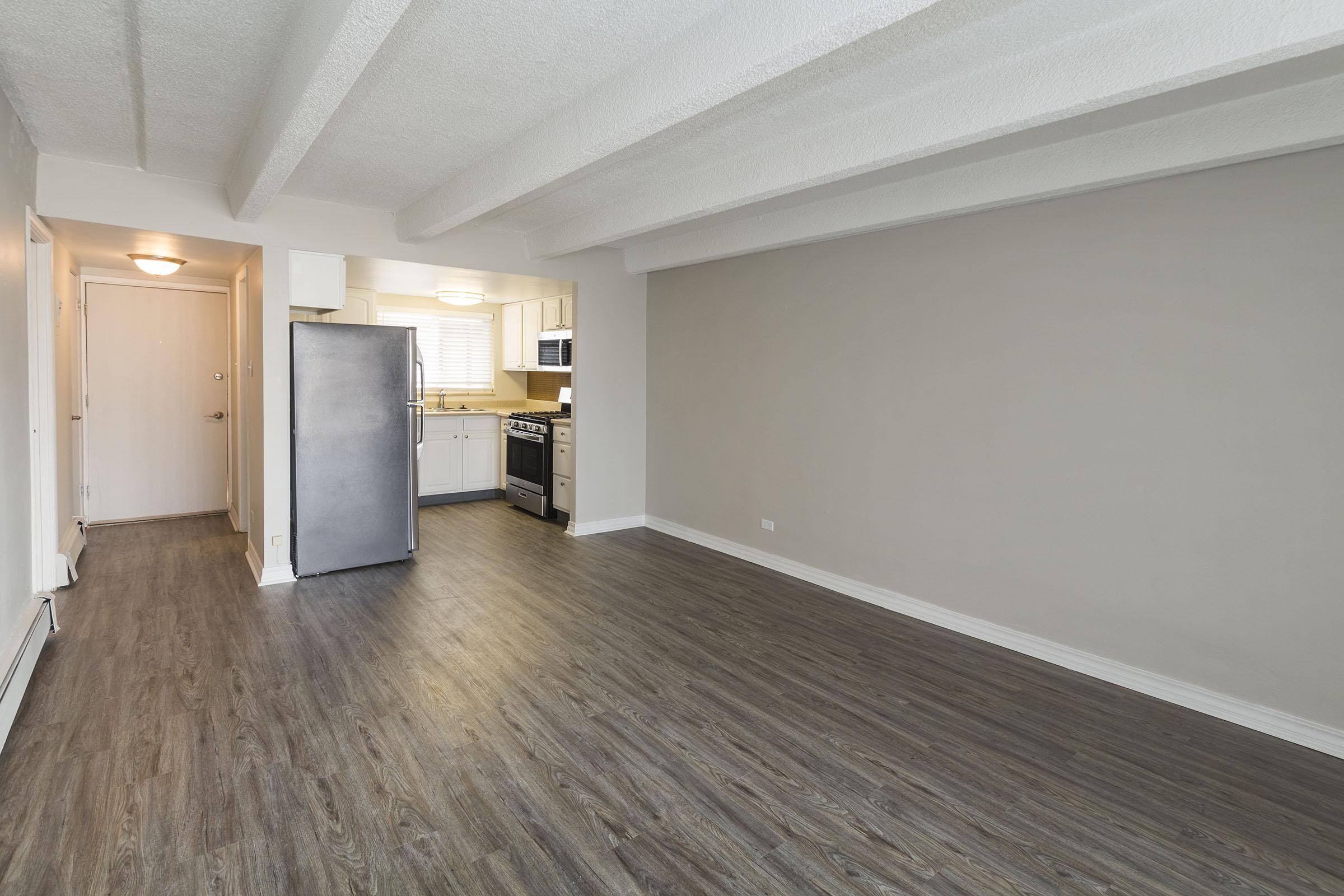 a room with a wooden floor