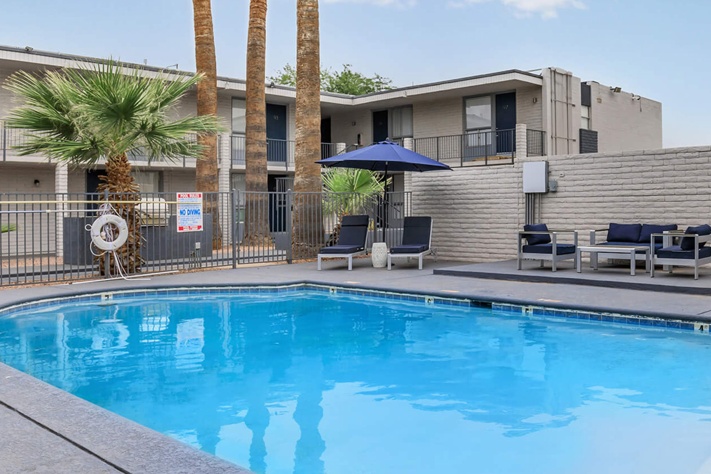 Pool and poolside area at Summit on Thomas.